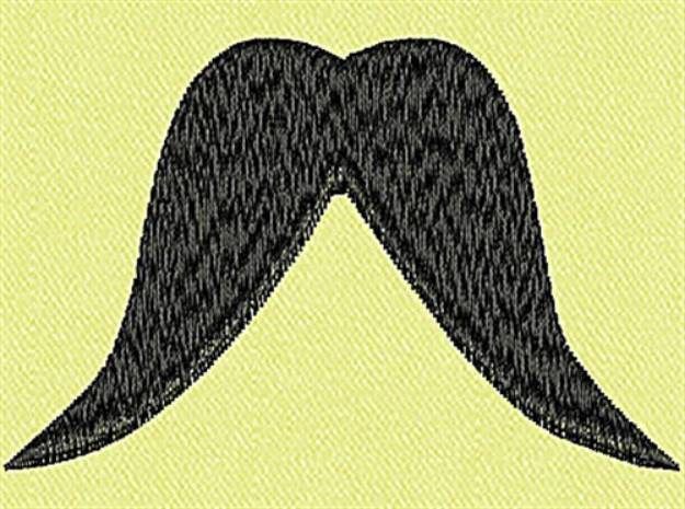 Picture of Downward Mustache Machine Embroidery Design