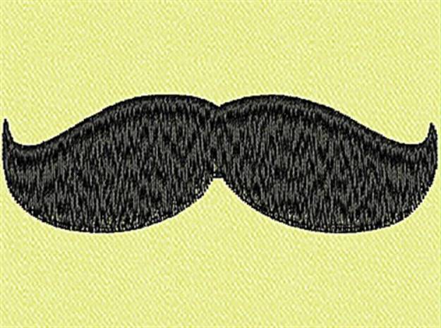 Picture of Upturned Mustache Machine Embroidery Design