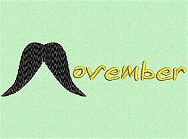 Picture of Happy Movember! Machine Embroidery Design