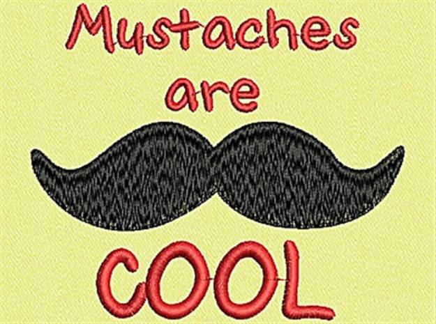 Picture of Mustaches Are Cool Machine Embroidery Design