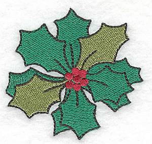 Picture of Holly With Berries Machine Embroidery Design