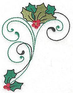 Picture of Hollys Berries & Swirls Machine Embroidery Design