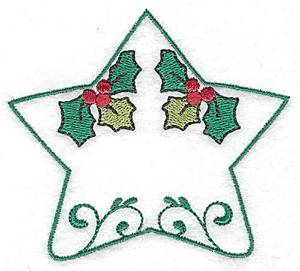 Picture of Holly Star Machine Embroidery Design