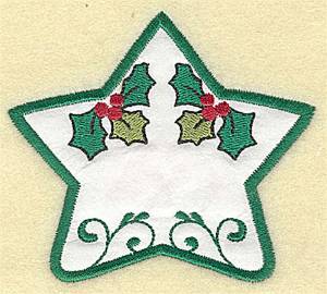 Picture of Holly Star Applique Machine Embroidery Design