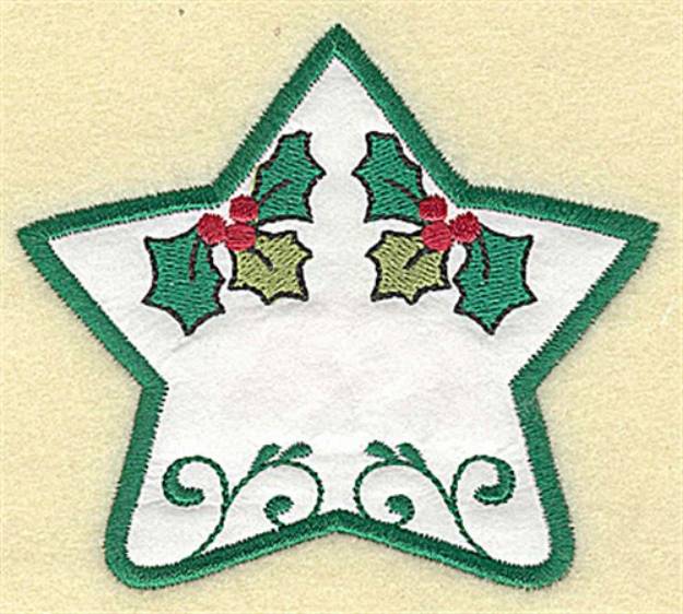 Picture of Holly Star Applique Machine Embroidery Design
