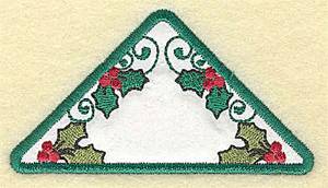 Picture of Holly Triangle Applique Machine Embroidery Design