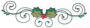 Picture of Holly Swirls Border Machine Embroidery Design