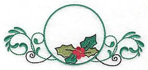 Picture of Holly in Circle Machine Embroidery Design