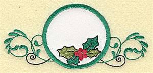 Picture of Holly in Circle Applique Machine Embroidery Design