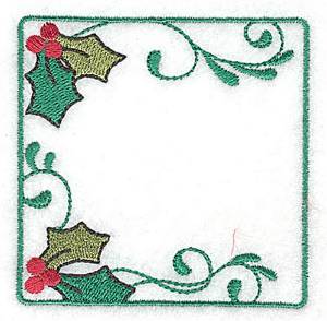Picture of Holly in Square Machine Embroidery Design