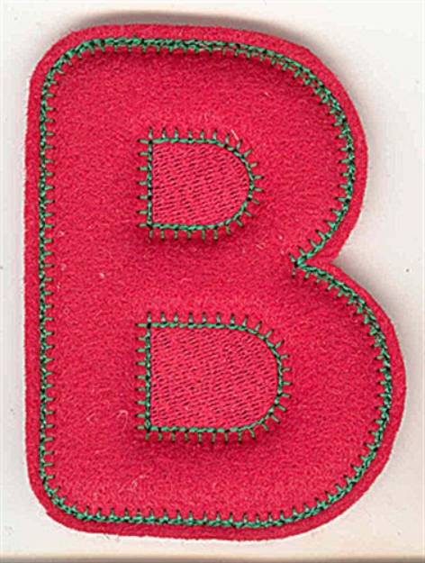 Picture of Puffy Felt B Machine Embroidery Design