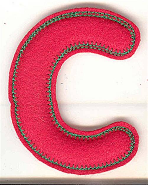 Picture of Puffy Felt C Machine Embroidery Design