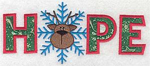 Picture of Applique Hope Reindeer Machine Embroidery Design