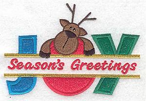Picture of Seasons Greetings Applique Machine Embroidery Design