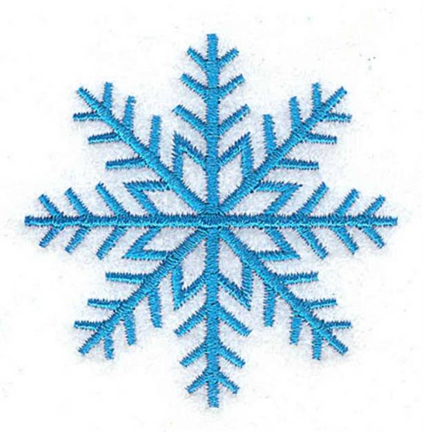 Picture of Blue Snowflake Machine Embroidery Design