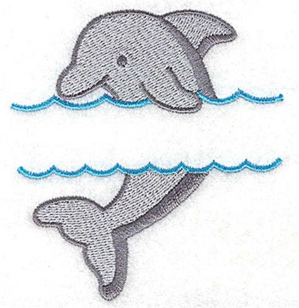 Picture of Dolphin Frame Machine Embroidery Design