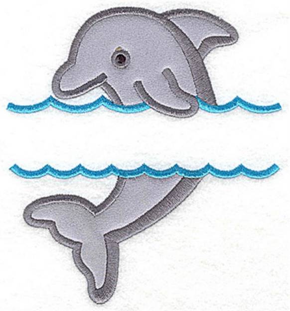 Picture of Dolphin Applique Machine Embroidery Design