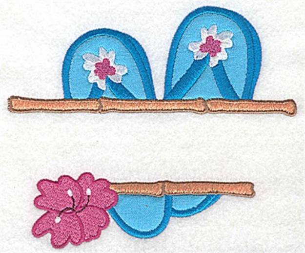 Picture of Flip-Flops Applique Machine Embroidery Design