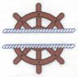 Picture of Ships Wheel Frame Machine Embroidery Design