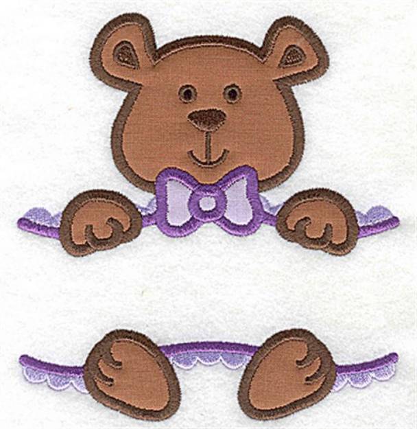 Picture of Teddy bear Double Applique Machine Embroidery Design