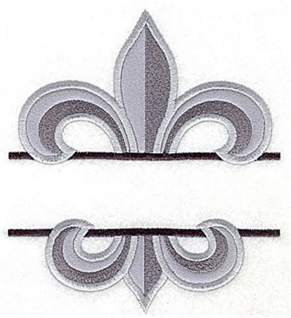 Picture of Fleur De Lis Applique Machine Embroidery Design