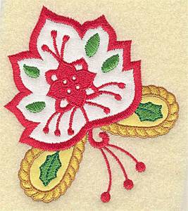 Picture of Christmas Maple Leaf Machine Embroidery Design