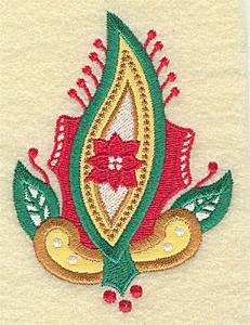 Picture of Christmas Poinsetta Machine Embroidery Design