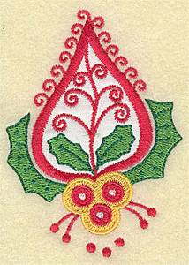 Picture of Christmas Paisley design G applique Machine Embroidery Design