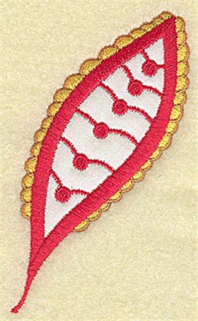 Picture of Christmas Leaf Machine Embroidery Design