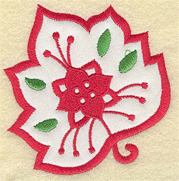 Picture of Holiday Leaf Machine Embroidery Design