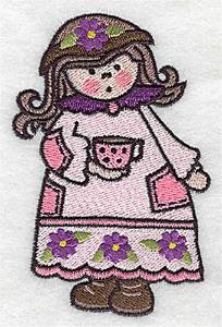 Picture of Cute Girl Machine Embroidery Design