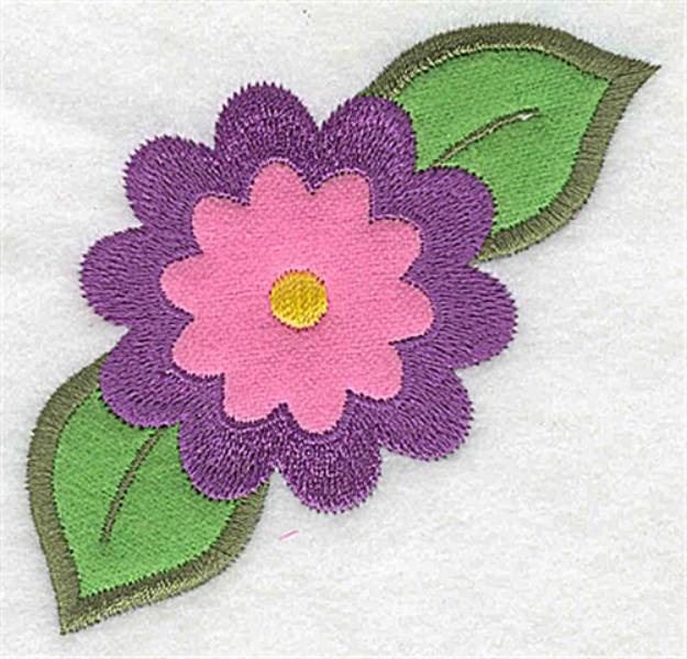 Picture of Single Flower Applique Machine Embroidery Design