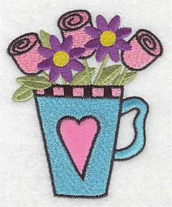 Picture of Teacup Of Roses Machine Embroidery Design