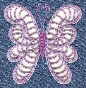 Picture of Elegant Cutwork Butterfly Machine Embroidery Design