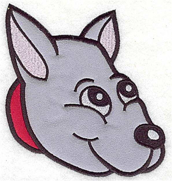 Picture of Puppy Face Applique Machine Embroidery Design