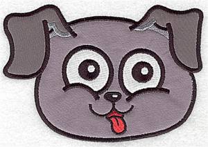Picture of Funny Dog Applique Machine Embroidery Design