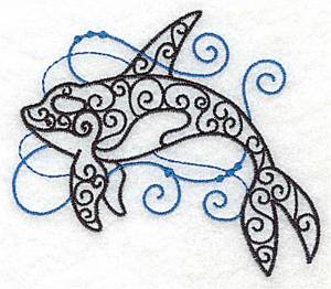 Picture of Whale Of Swirls Machine Embroidery Design
