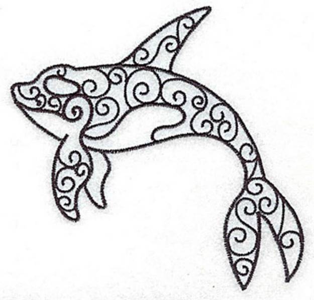 Picture of Whale Embellishment Machine Embroidery Design