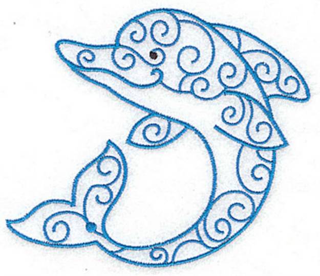 Picture of Fancy Dolphin Machine Embroidery Design