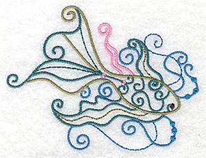 Picture of Fancy Swirly Fish Machine Embroidery Design
