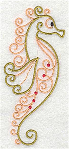 Picture of Elegant Seahorse Machine Embroidery Design