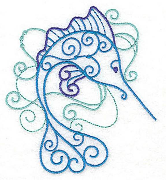 Picture of Swirly Marlin Machine Embroidery Design