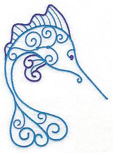 Picture of Billfish Of Swirls Machine Embroidery Design