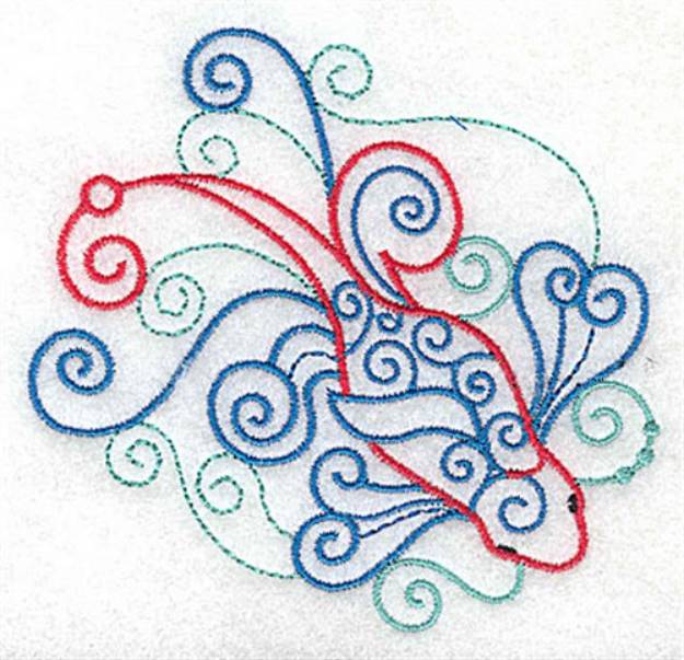 Picture of Swirly Koi Machine Embroidery Design