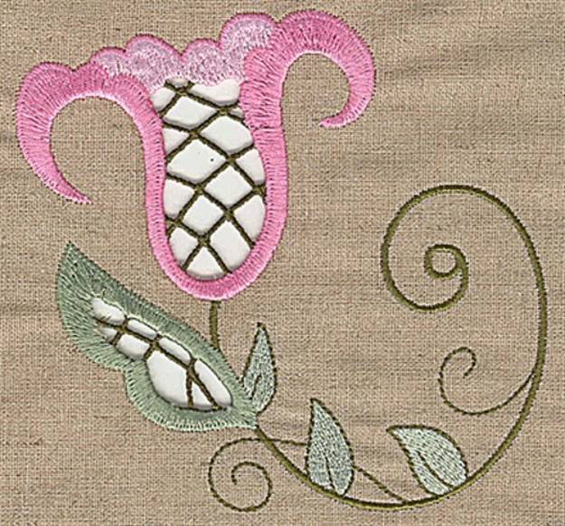 Picture of Cutwork Tulip Machine Embroidery Design