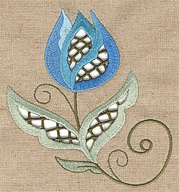 Picture of Cutwork Lotus Machine Embroidery Design