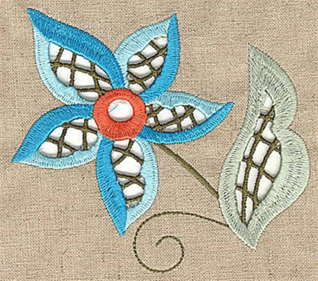 Picture of Cutwork Spring Flower Machine Embroidery Design