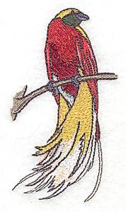 Picture of Elegant Tail Bird Machine Embroidery Design