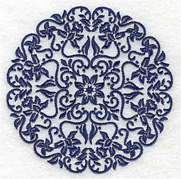 Picture of Fancy Floral Circle Machine Embroidery Design