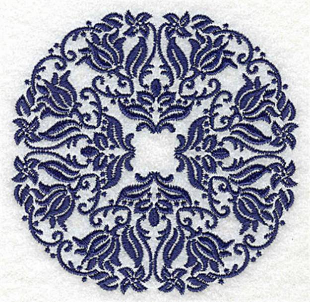 Picture of Damask Circle Machine Embroidery Design